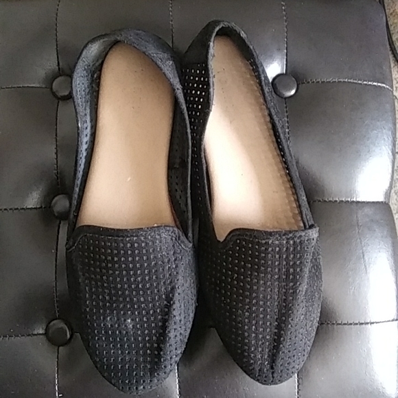 Torrid Black Faux Suede Perforated Loafers - Picture 3 of 8